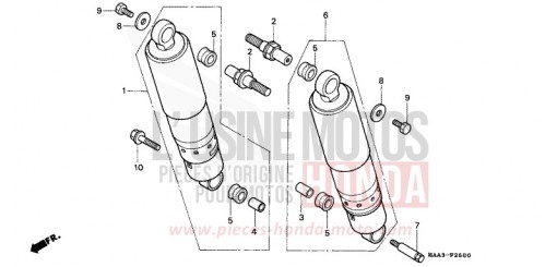 KISSEN, HINTEN VT1100C2S de 1995